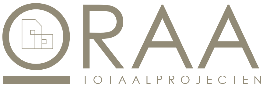 Logo van ORAA, kleur is goud en onder de O staat een streep.